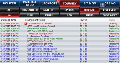 cardroom tv freeroll password